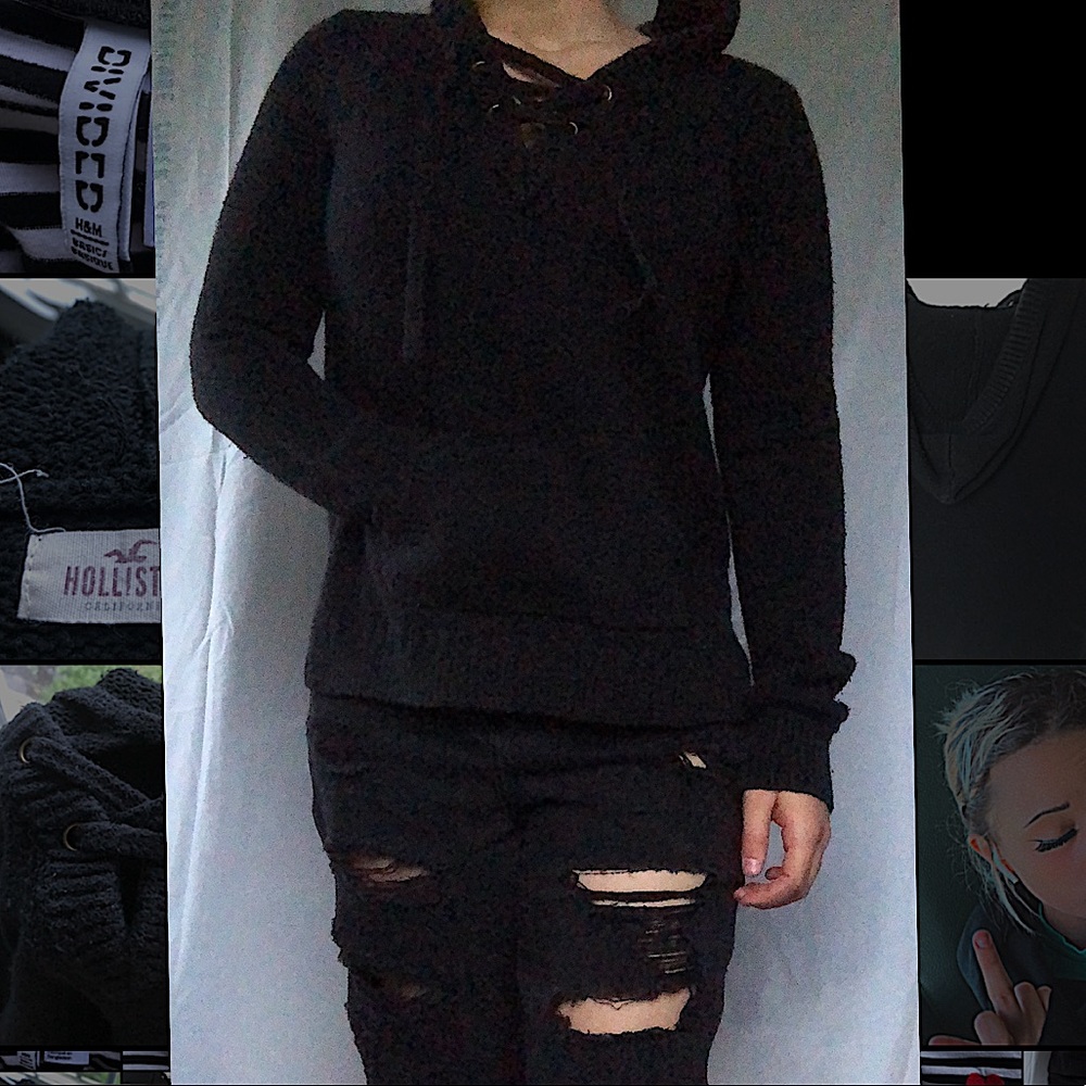 black Hollister sweater